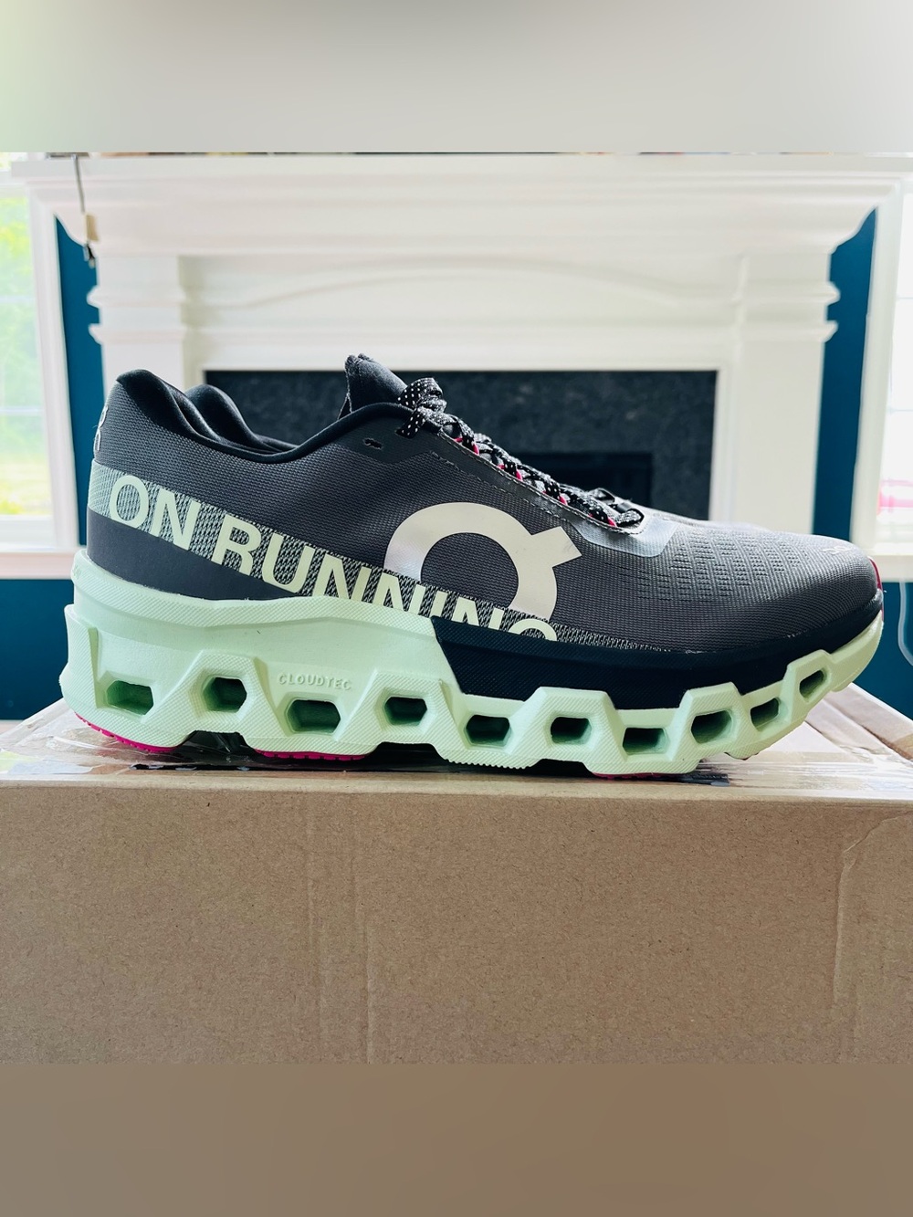 Sz 11 On Cloudmonster 2 Men's Running Shoes Asphalt/Lima 3ME10122541